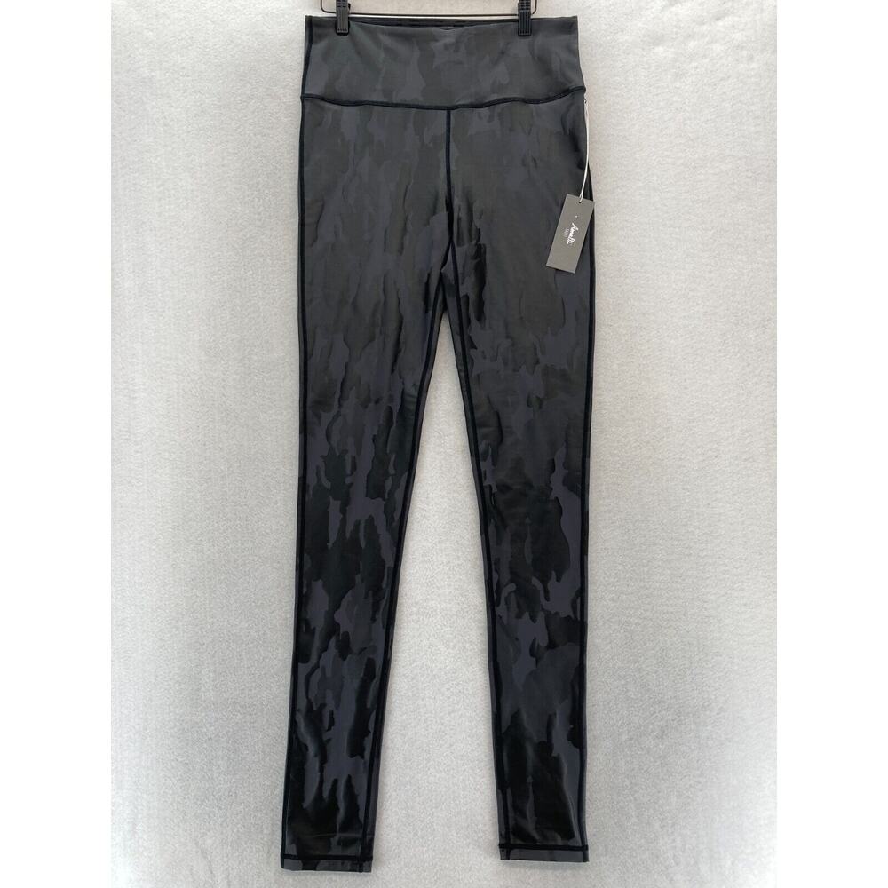 Amalli Talli Leggings Women's Large Tall‎ Dark Blue Black Camouflage Stretch NWT